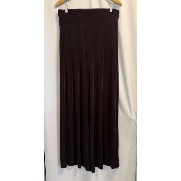 Soft Surroundings | Wide Leg Pants Brown High Elastic Waist sz - TL Tall Large - Picture 1 of 7